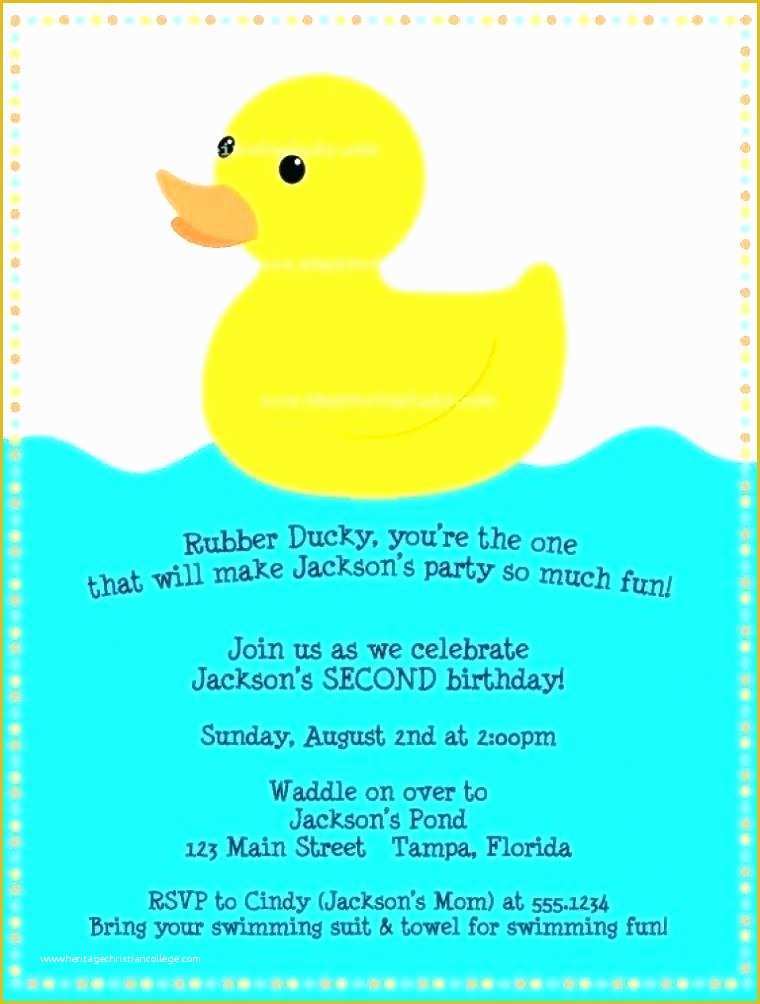 Free Rubber Ducky Baby Shower Invitations Template Of Rubber Ducky Invitations Free Duck Baby Shower Invitation