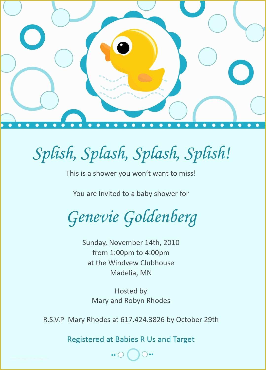 Free Rubber Ducky Baby Shower Invitations Template Of Splish Splash Rubber Ducky Baby Shower Invitation