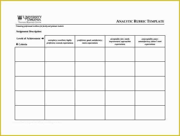 Free Rubric Template Of 10 Blank Rubric Samples