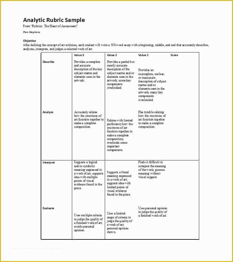 Free Rubric Template Of 46 Editable Rubric Templates Word format Template Lab