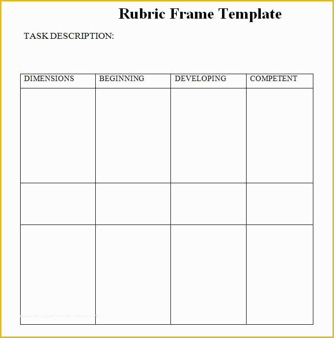 Free Rubric Template Of Blank Rubric Template Rubric Template