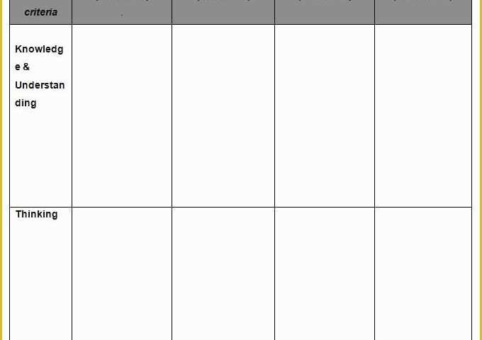 Free Rubric Template Of ️ Magnificient Free Rubric Template Templates Free Download