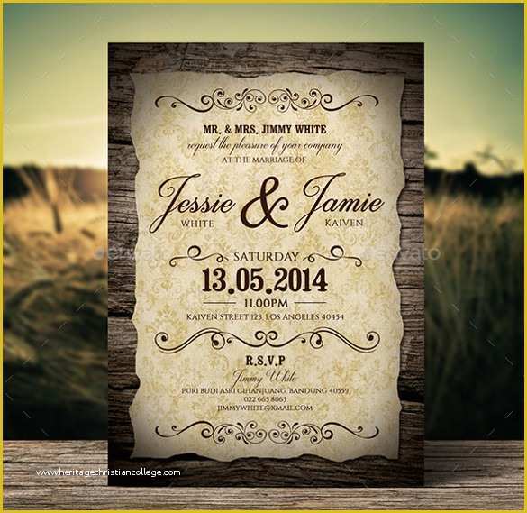Free Rustic Wedding Invitation Printable Templates Of 19 Second Marriage Wedding Invitation Templates – Free