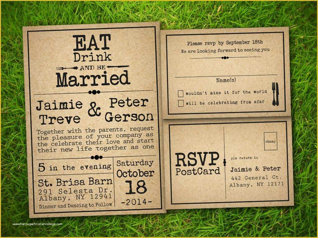Free Rustic Wedding Invitation Printable Templates Of Etsy Template1