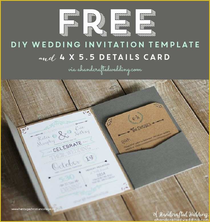 Free Rustic Wedding Invitation Printable Templates Of Free Printable Wedding Invitation Template