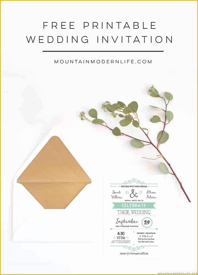 Free Rustic Wedding Invitation Printable Templates Of Free Wedding Invitation Template