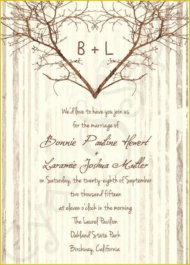 Free Rustic Wedding Invitation Printable Templates Of Wedding Invitation Wording Printable Rustic Wedding