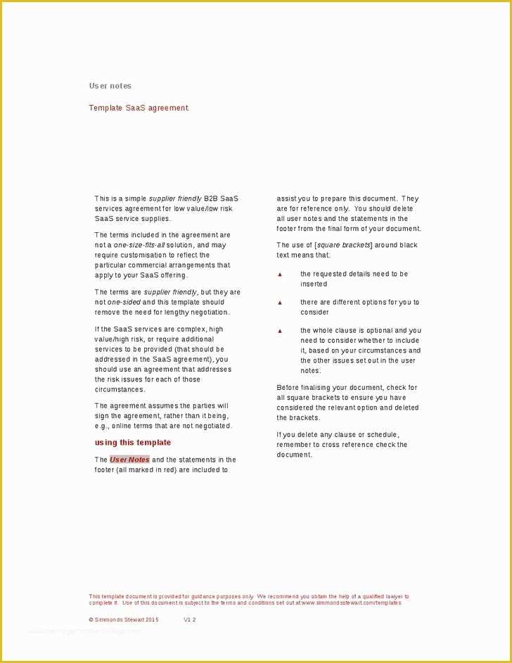 Free Saas Agreement Template Of 50 Best Free Saas Agreement Template Ea X