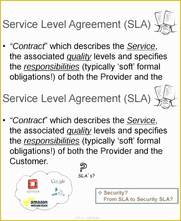 Free Saas Agreement Template Of Service Level Template