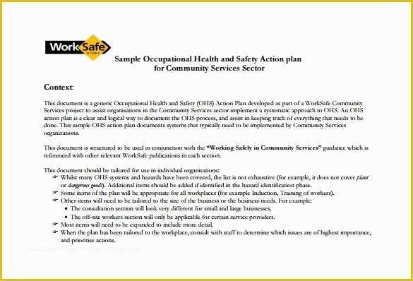 Free Safety Program Template Of 13 Health and Safety Plan Templates Free Sample