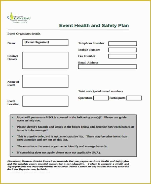 Free Safety Program Template Of 30 Safety Plan formats