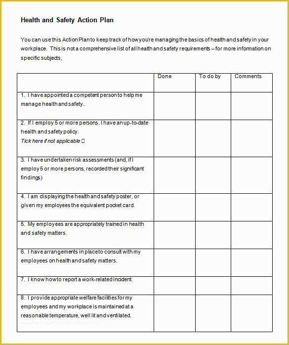 Free Safety Program Template Of 85 Action Plan Templates Word Excel Pdf