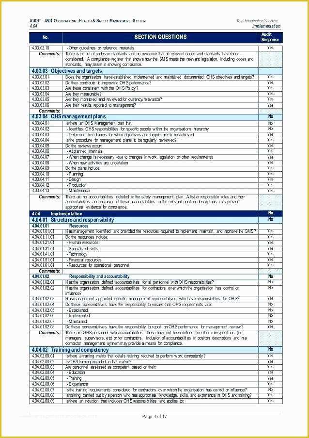 Free Safety Program Template Of Environmental Health Safety Plan Template and Management