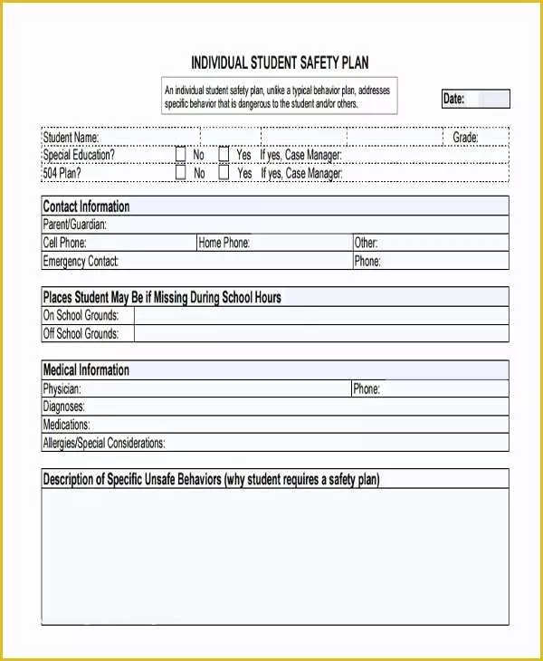 Free Safety Program Template Of Safety Plan Template