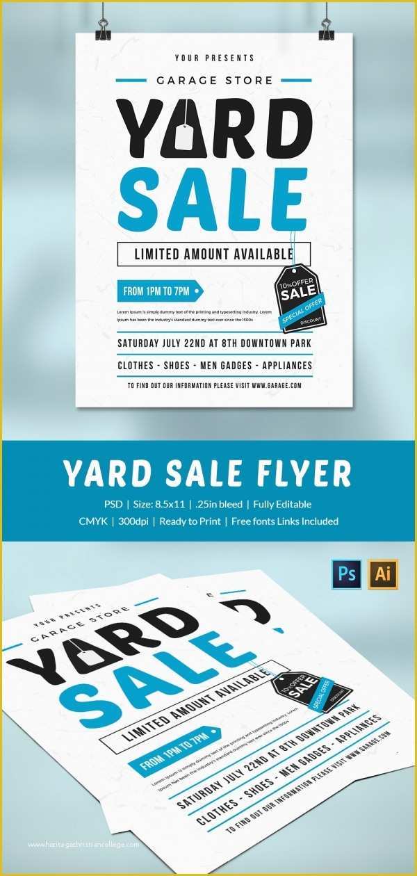 Free Sale Flyer Template Of 14 Best Yard Sale Flyer Templates &amp; Psd Designs