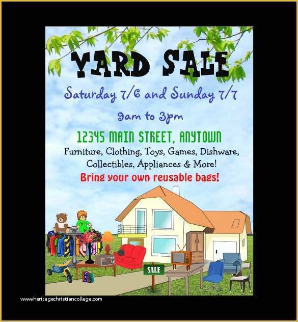 Free Sale Flyer Template Of 21 Best Yard Sale Flyer Templates & Psd Word Eps