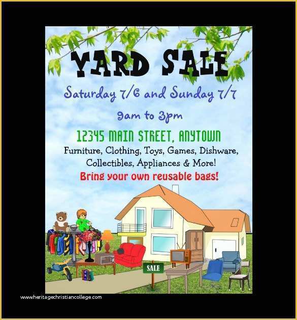 Free Sale Flyer Template Of 21 Best Yard Sale Flyer Templates &amp; Psd Word Eps