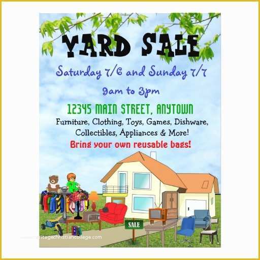 Free Sale Flyer Template Of Custom Yard or Garage Sale Flyers