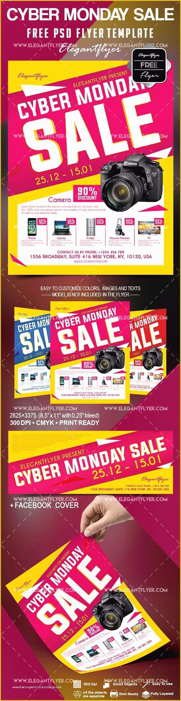 Free Sale Flyer Template Of Free Cyber Monday Sale Flyer Template – by Elegantflyer