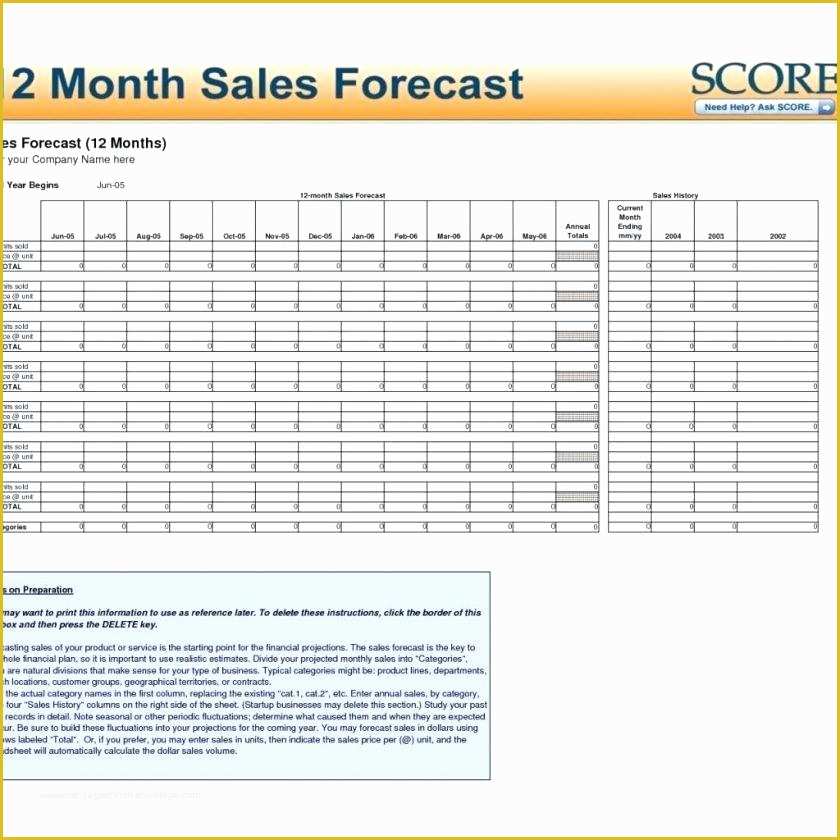 Free Sales forecast Template Of Sales forecasting Excel Sales forecasting Excel