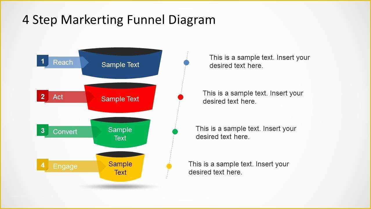 Free Sales Funnel Template Of 4 Step Marketing Funnel Diagram for Powerpoint Slidemodel