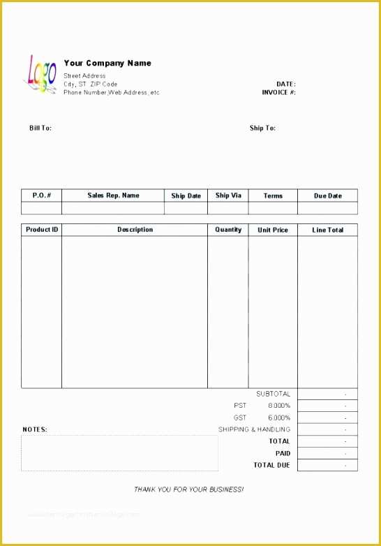 Free Sales Invoice Template Word Of 10 Sales Invoice Template Excel Free Download