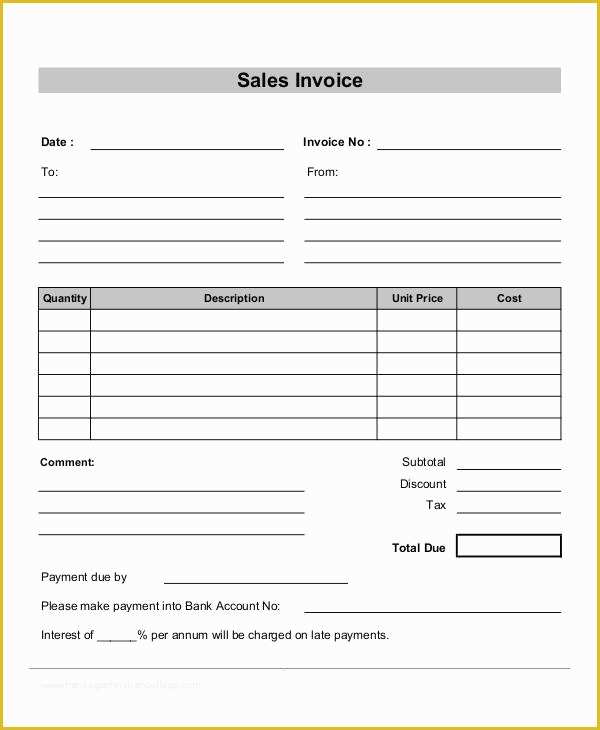 Free Sales Invoice Template Word Of 12 Sales Invoice Examples & Samples Pdf Word Pages