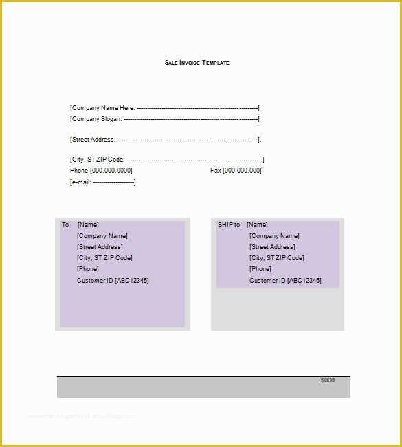 Free Sales Invoice Template Word Of 16 Sales Invoice Templates Free Word Excel Pdf