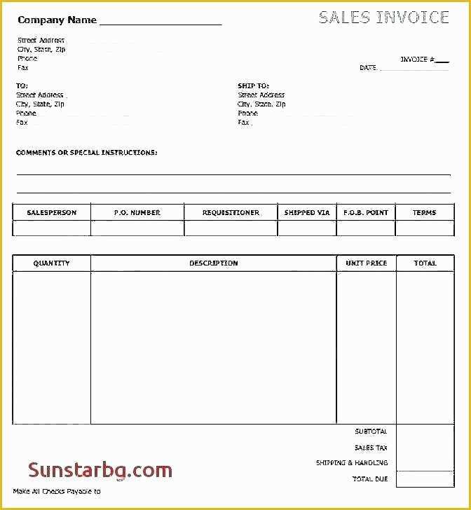 Free Sales Invoice Template Word Of Download Free Invoice Template for Word 2003 Ten
