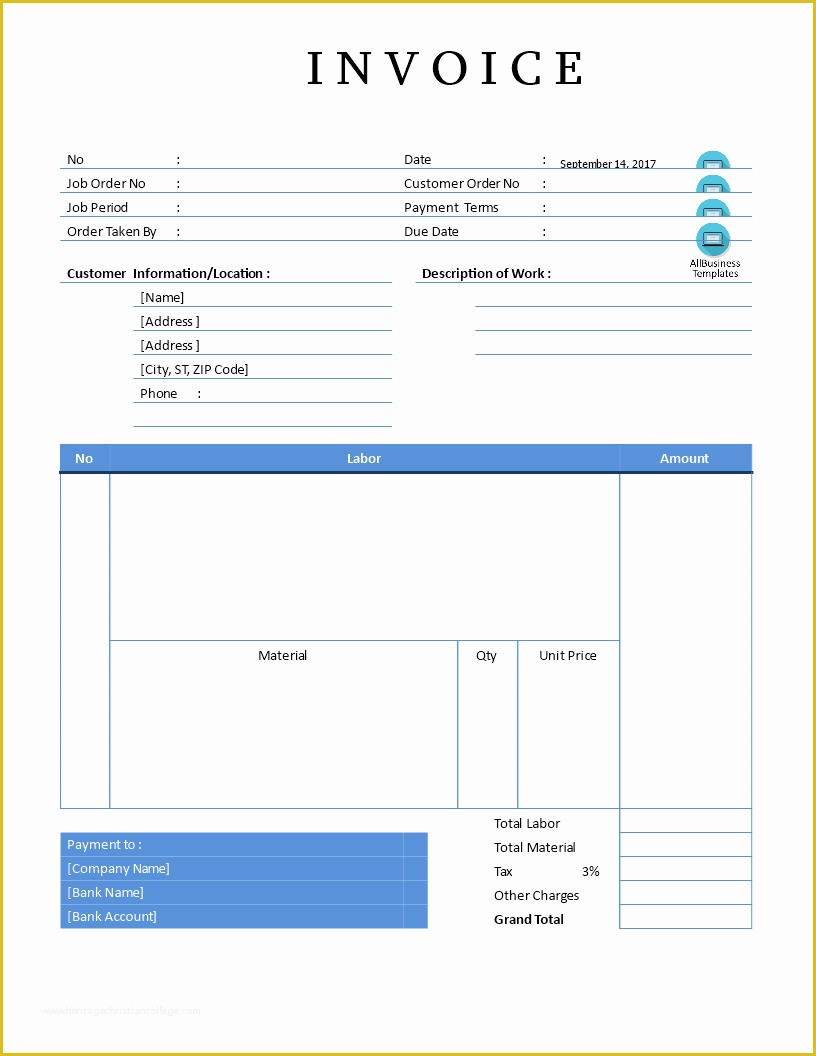 Free Sales Invoice Template Word Of Editable Plumbing Sales Invoice Sample In Word