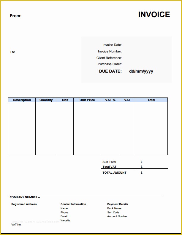 Free Sales Invoice Template Word Of Free Invoice Template Uk Use Line or Download Excel & Word