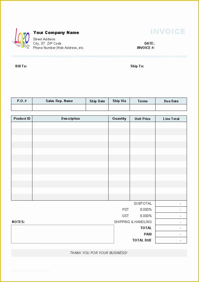 Free Sales Invoice Template Word Of Pany Invoice Template