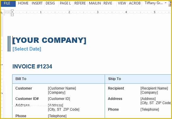 Free Sales Invoice Template Word Of Sales Invoice Template for Word