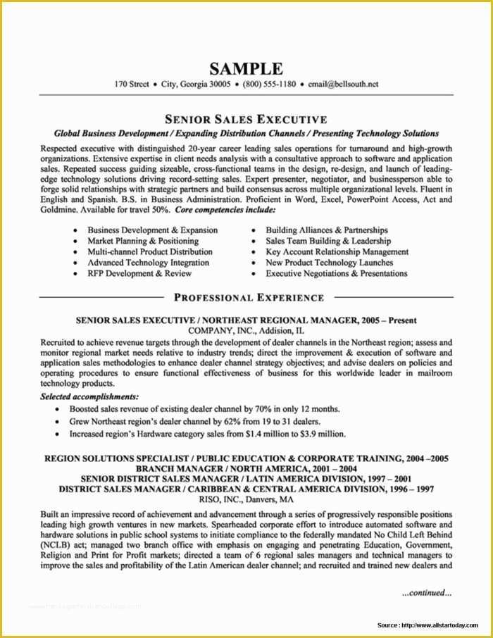 Free Sales Manager Resume Templates Of Account Manager Resume Template Free Templates Resume