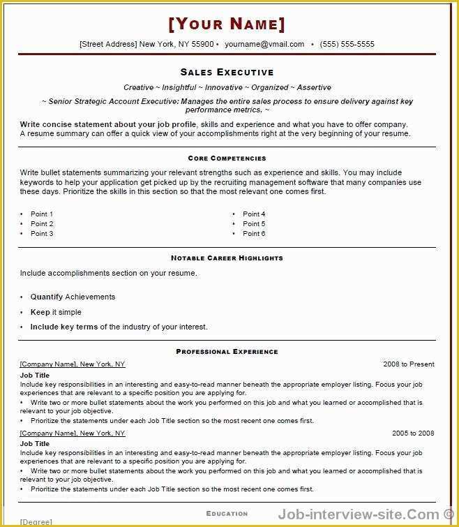 Free Sales Manager Resume Templates Of Free 40 top Professional Resume Templates