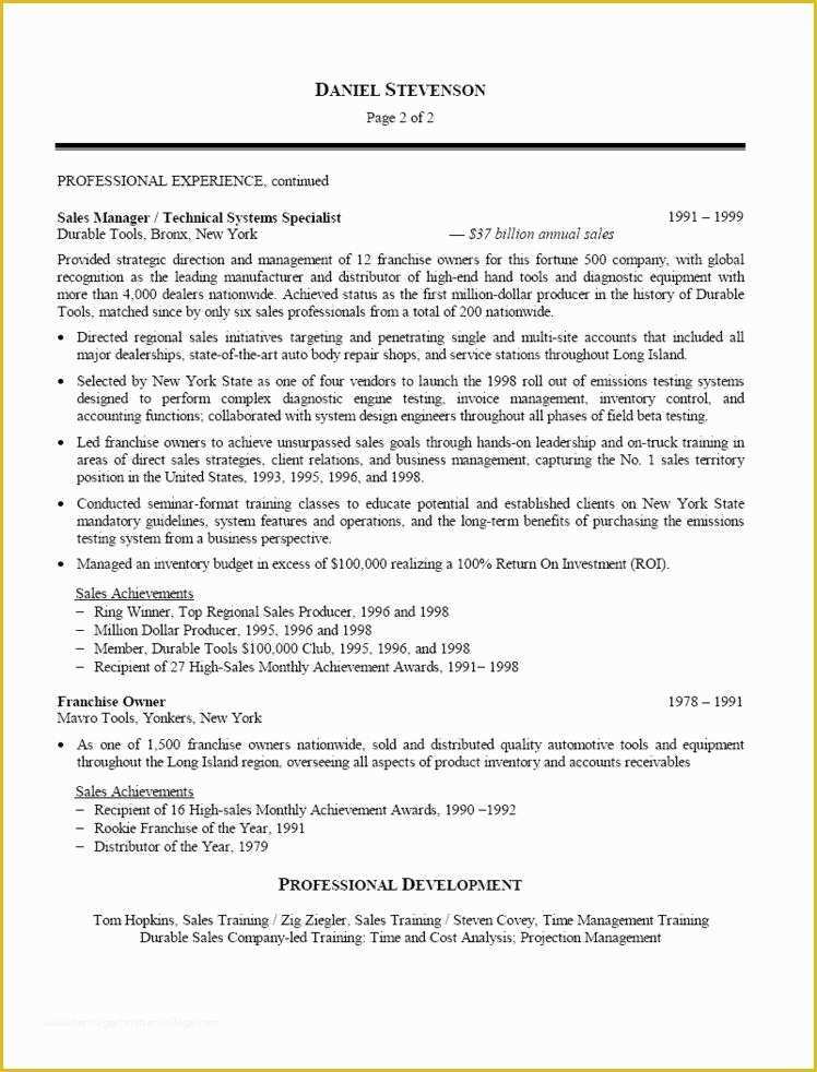 Free Sales Manager Resume Templates Of Regional Sales Manager Resume