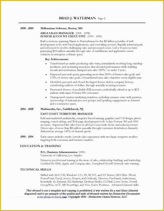 Free Sales Manager Resume Templates Of Resume Sample for A Sales Executive