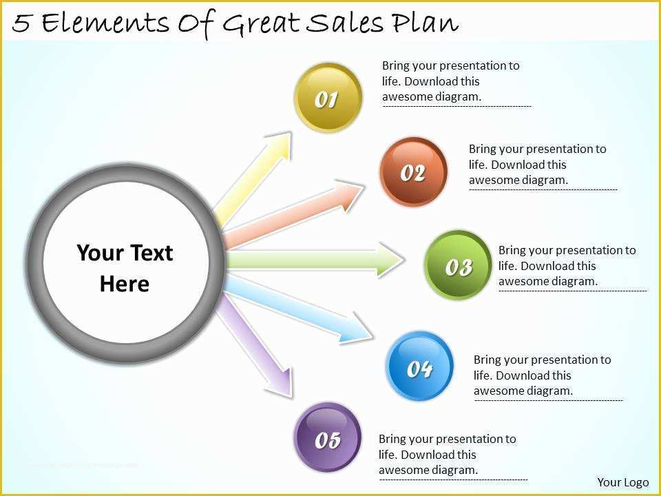 Free Sales Powerpoint Templates Of 1113 Business Ppt Diagram 5 Elements Great Sales Plan
