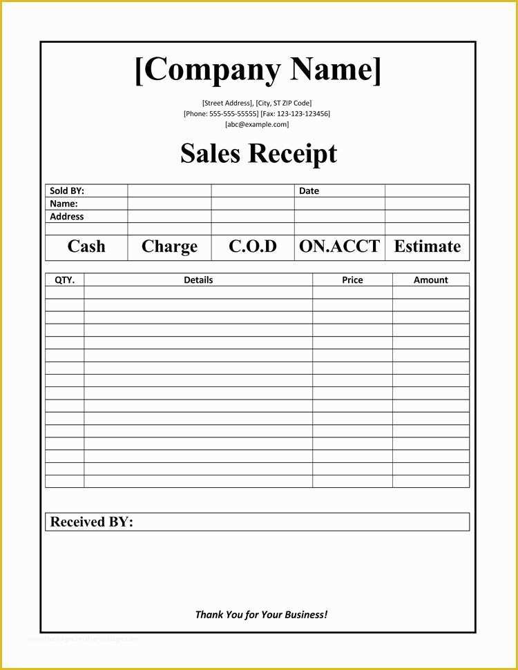 Free Sales Receipt Template Pdf Of 12 Free Sales Receipt Templates Word Excel Pdf