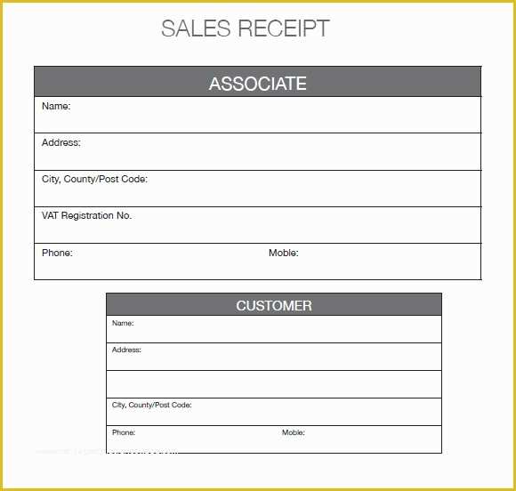 Free Sales Receipt Template Pdf Of 9 Sales Receipt Templates – Free Samples Examples