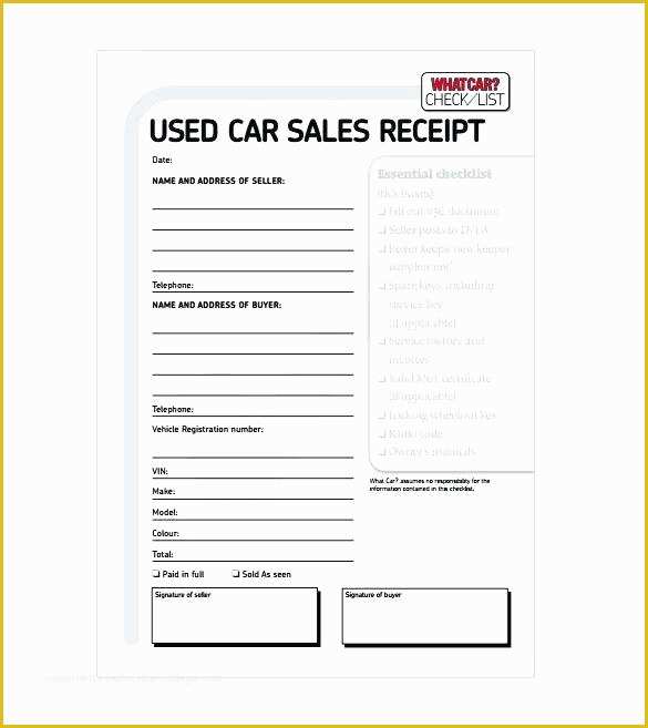 Free Sales Receipt Template Pdf Of Auto Purchase Agreement Template Vehicle Used Sales Ideas