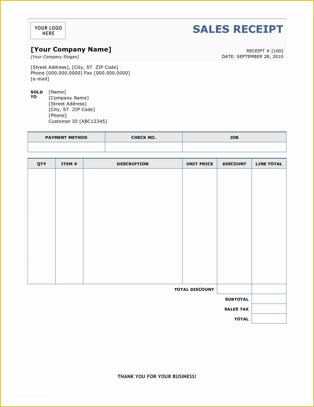 Free Sales Receipt Template Pdf Of Sale Receipt forms – Emmamcintyrephotography