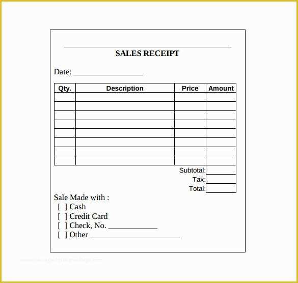 Free Sales Receipt Template Pdf Of Sales Receipt Template 10 Download Free Documents In