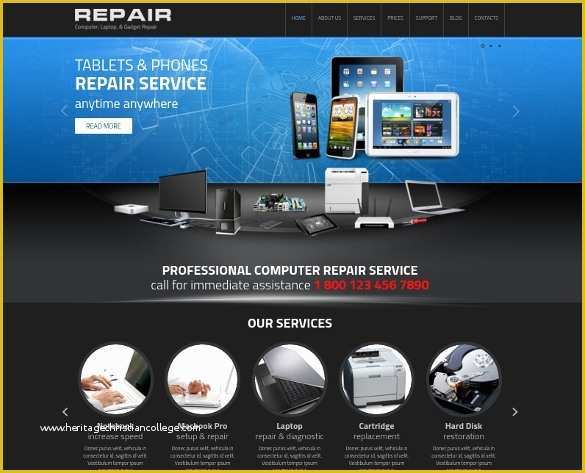 Free Sales Website Template Of 28 Puter Repair Website themes & Templates