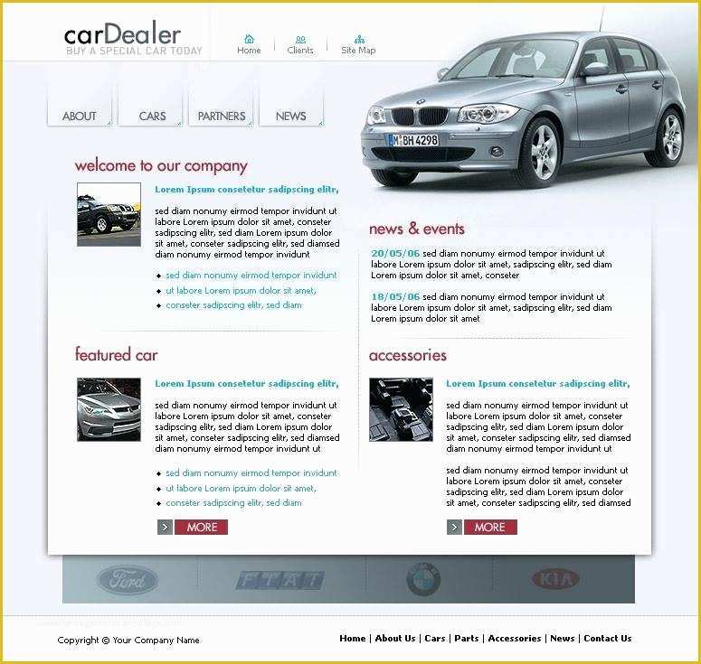 Free Sales Website Template Of Car Sales Website Template Free