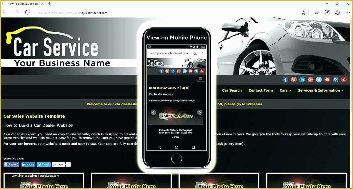 Free Sales Website Template Of Car Sales Website Template Free
