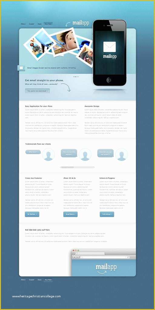 Free Sales Website Template Of iPhone App Sales Web Template Freepsdfile