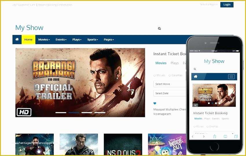 free-sales-website-template-of-line-movie-ticket-booking-website