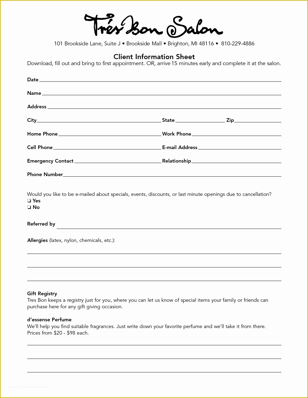 Free Salon Application Template Of Beauty Salon Application form to Pin On Pinterest