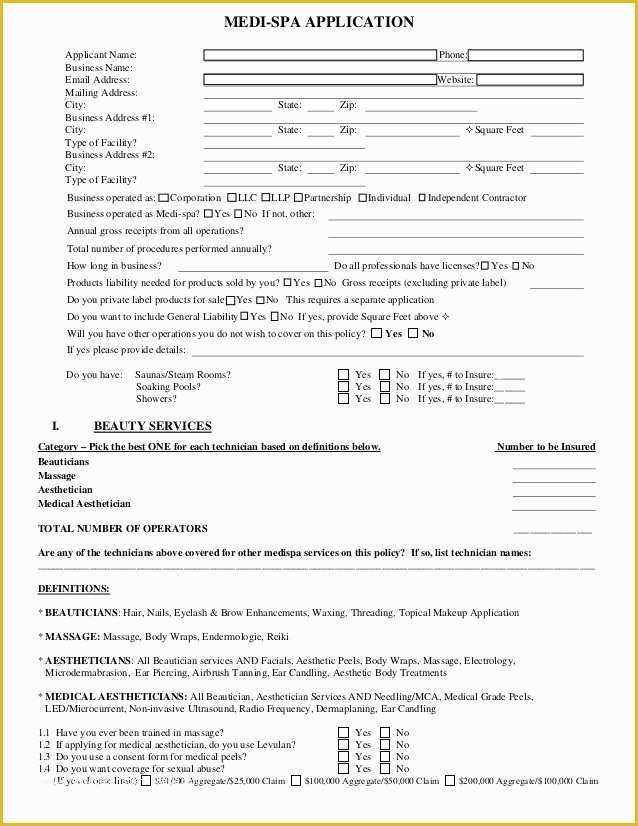 Free Salon Application Template Of Salon Consent forms Templates